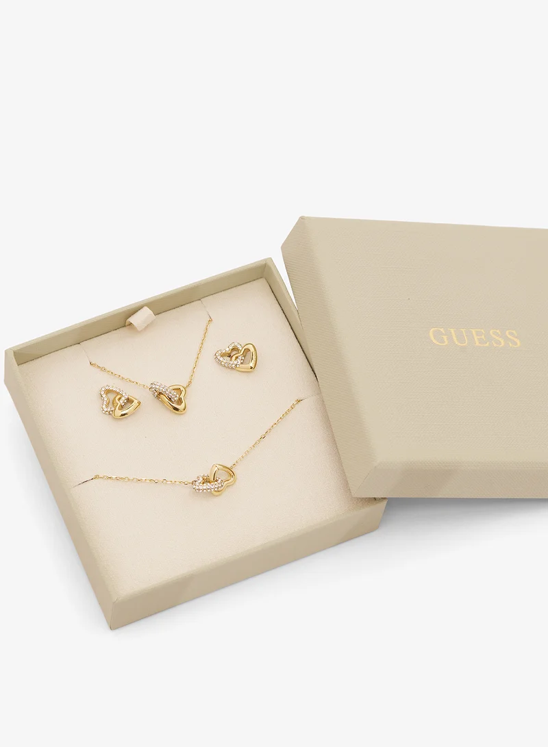 GUESS  Beloved Heart Links Set for Women | Best Price UAE